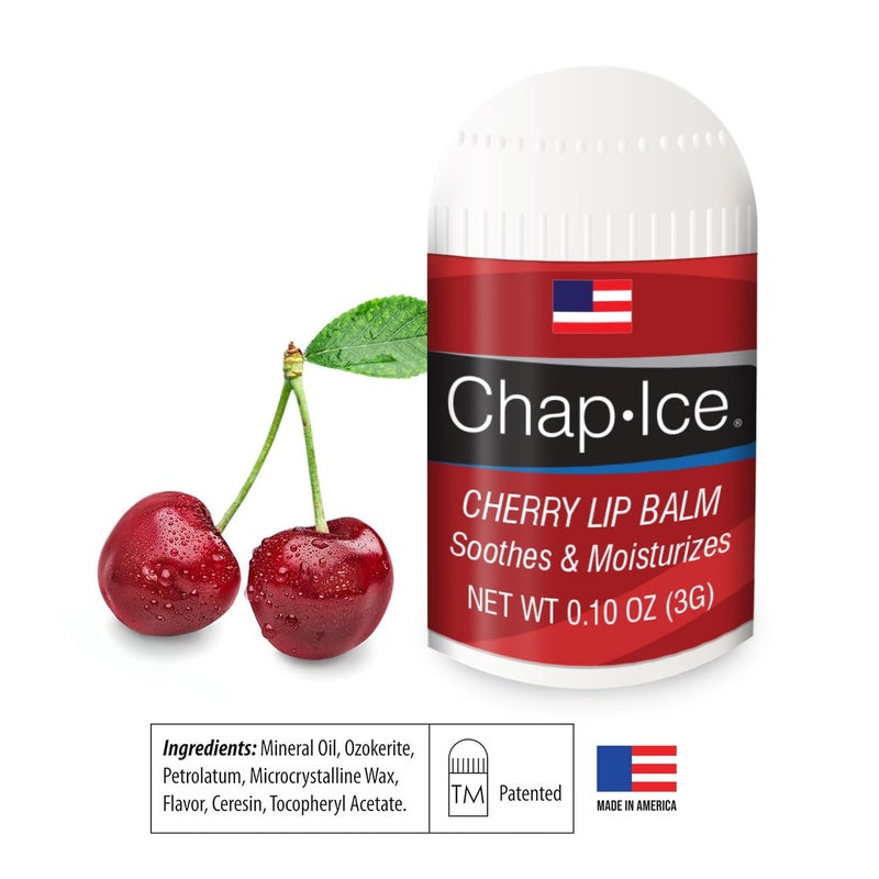 Chap Ice Lot of 4 Oralabs Chap Ice Cherry Lip Balm Mini Cute Bonus Pack â€¦ - Image 2